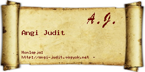 Angi Judit névjegykártya